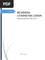 Business Communication Shot Question