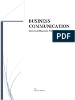 Business Communication Shot Question
