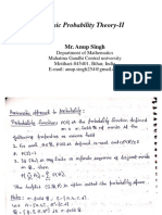 Basic Probability Theory-II: Mr. Anup Singh