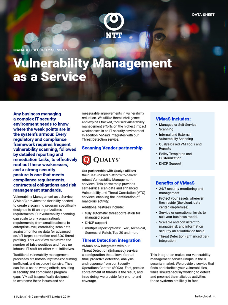 Vulnerability Management Datasheet | PDF | Vulnerability (Computing ...