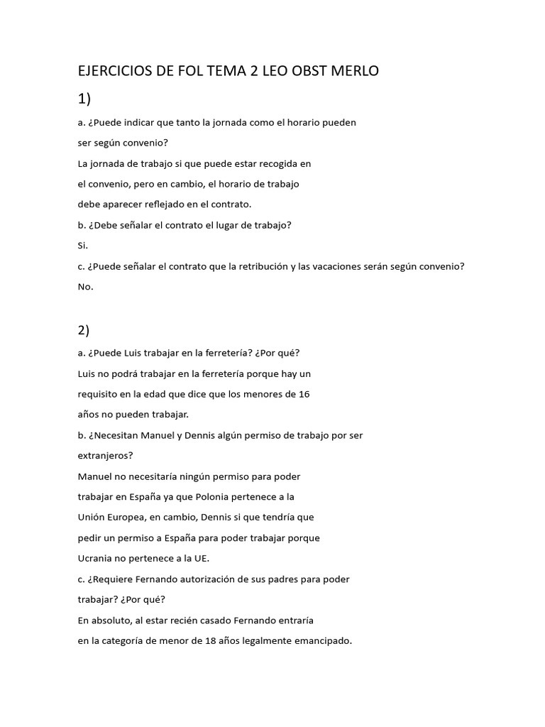 Ej Fol Tema 2 | PDF | Tiempo de trabajo | Economias