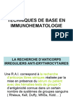 Techniques de Base en Immunohematologie