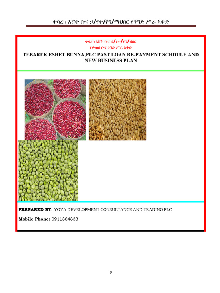 Coffee Processing Business - Tebarek-2016 Final | PDF