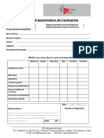 Fiche D'apréciation Entreprise