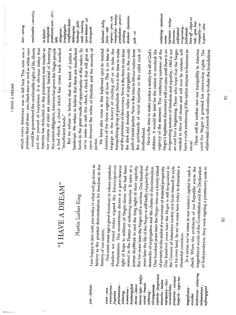 Martin Luther King I Have A Dream PDF