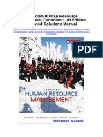 Canadian Human Resource Management Canadian 11th Edition Schwind Solutions Manual