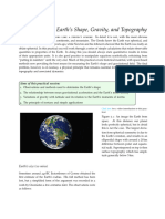 Practical 5: The Earth's Shape, Gravity, and Topography: Aims of This Practical Session