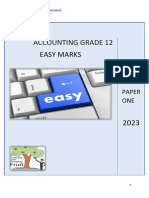 2023 Accounting Paper One Easy Marks