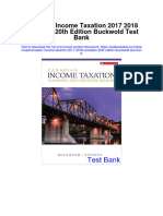 Canadian Income Taxation 2017 2018 Canadian 20th Edition Buckwold Test Bank