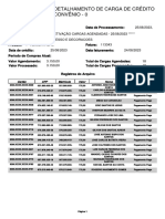 Detalhamento de Carga de Crédito Convênio - 0