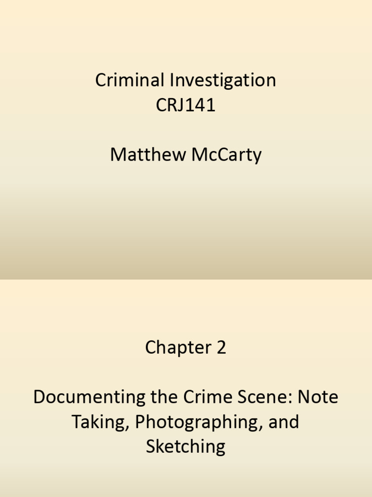 Crime Scene Documentation Methods | PDF | Camera | Surveying