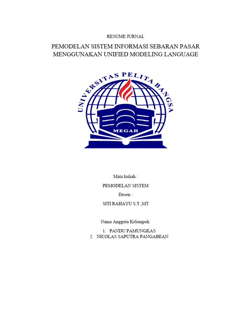 Resume jurnal pemodelan sistem pdf