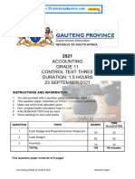 Gauteng Accounting Grade 11 September 2021 QP and Memo
