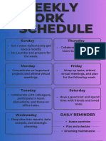 White Black Simple Work Schedule Planner