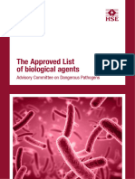 Approved List of Biological Agents
