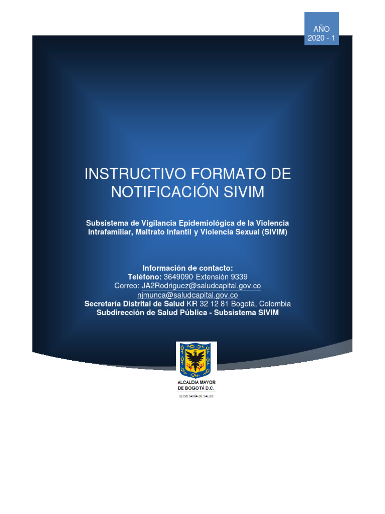 Instructivo Formato de Notificacion SIVIM - Ver 06 | PDF | Orientación ...