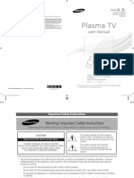 Plasma TV: User Manual