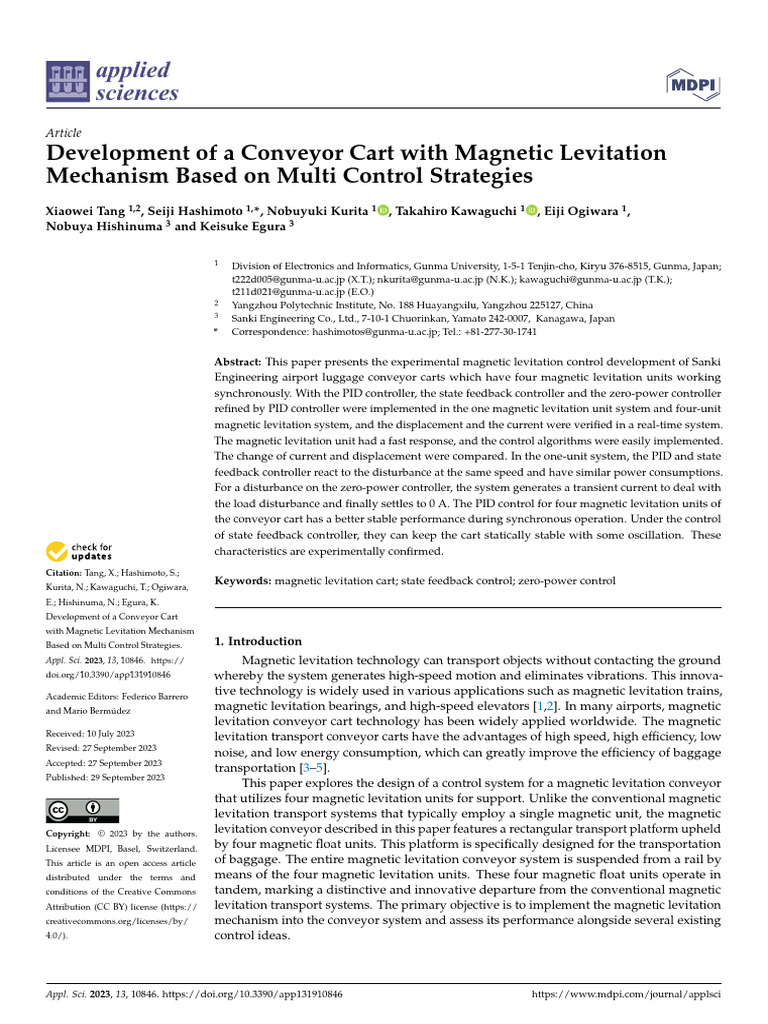 Development of A Conveyor Cart With Levit PDF Control