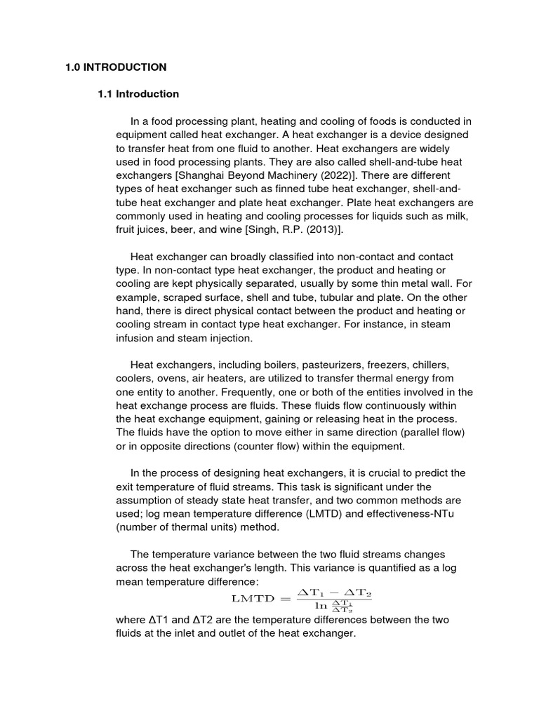 Virtual Experiment 2 Heat Exchangers Heating Milk in Tubular Heat