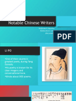 Notable Chinese Writers CALVOALPETCHE