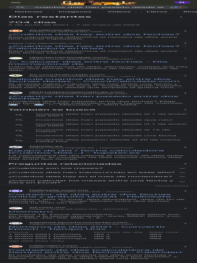 Cuantos Dias Han Pasado Desde El 2 de Junio Del 2021 Buscar Con Google PDF