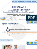 Teknik Dan Prosedur Komunikasi Efektif Dan Terapeutik