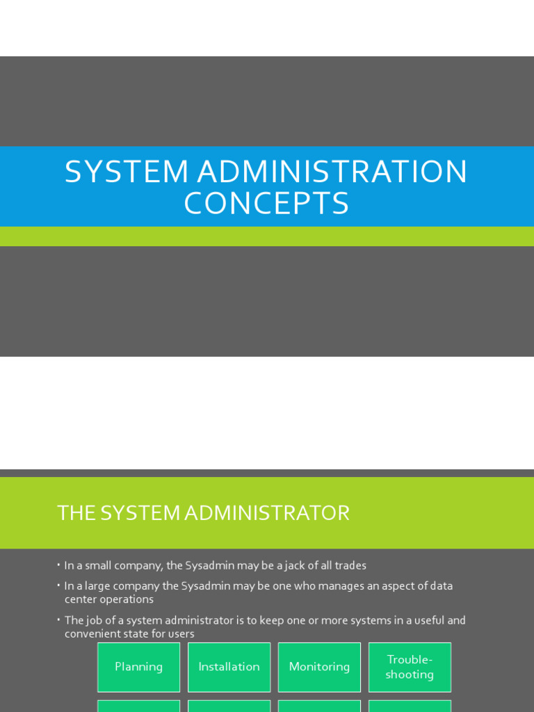 System Administrator Daily Responsibilities | PDF | Computer Network ...