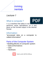 Programming Fundamentals 1st