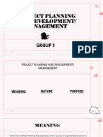 Project Planning and Development