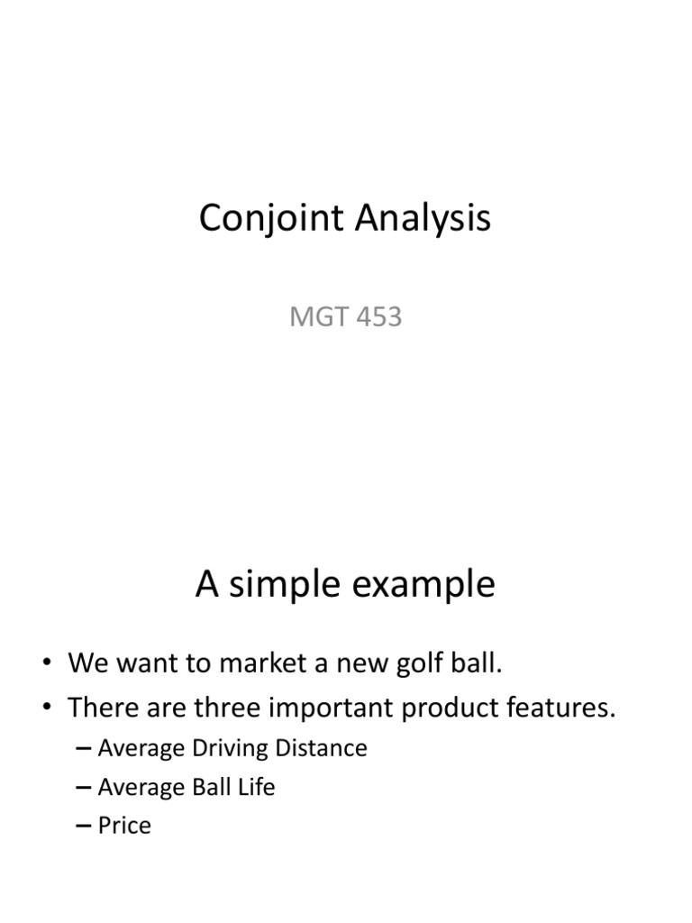 Conjoint Analysis | PDF
