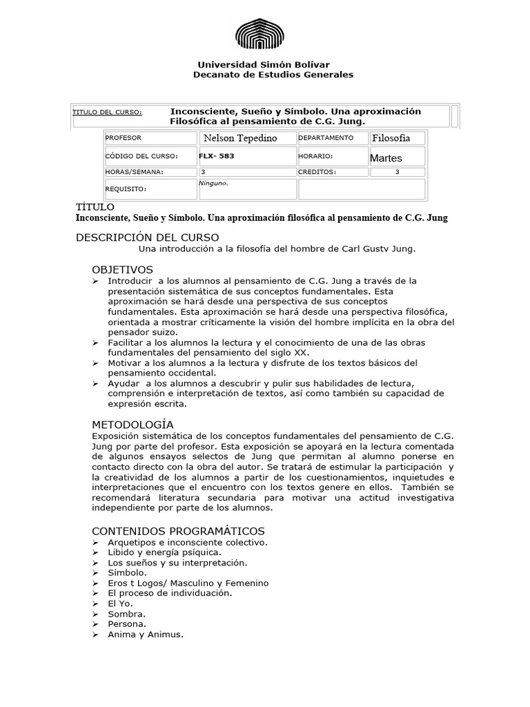 Flx 583 inconsciente sue o y simbolo tepedino pdf carl jung