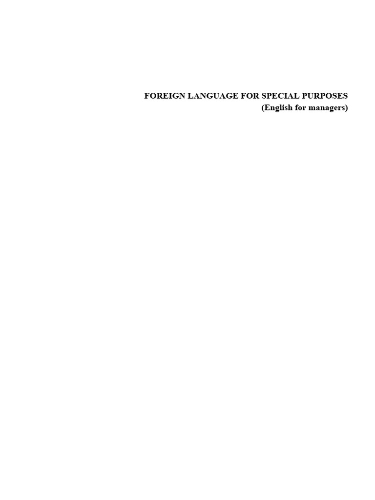 English For Managers | PDF