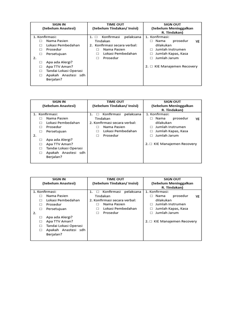 Prosedur Sign In, Time Out, Sign Out | PDF | Sains & Matematika
