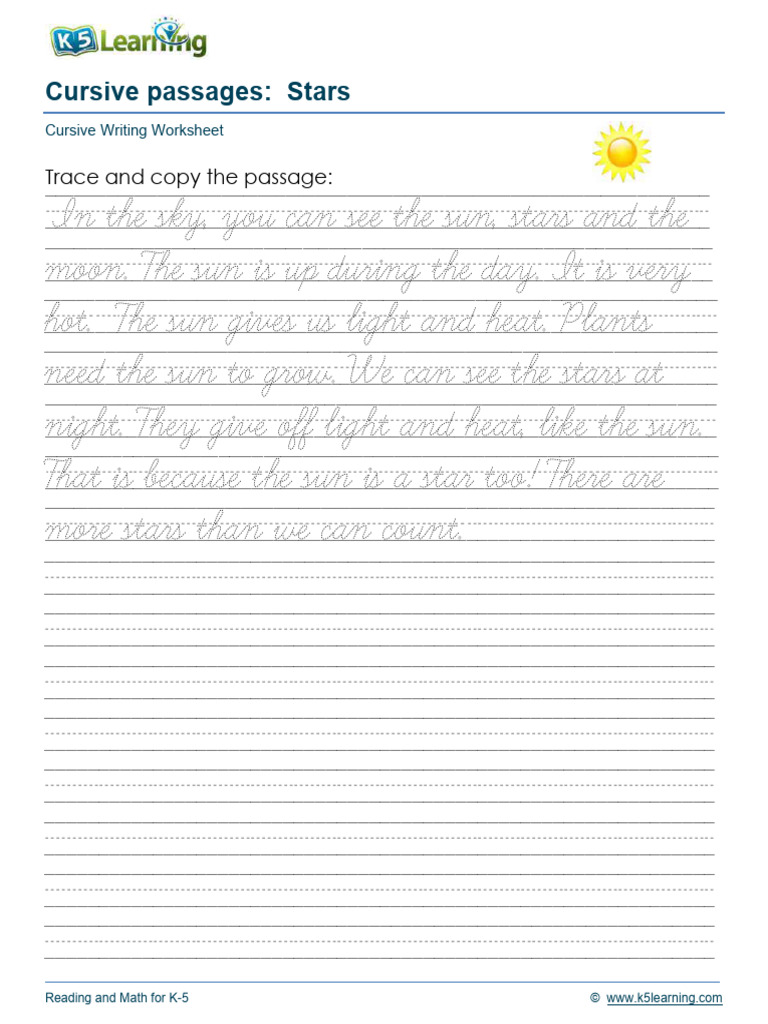 Cursive Handwriting Practice Passage | PDF | Science & Mathematics