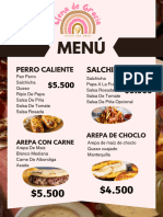 Flyer de Menú Llena de Gracia