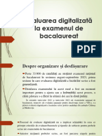 Evaluarea Digitalizata La Examenul de Bacalaureat