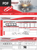 FS5840310 Tabla de Toques para Motor Nissan BD30T