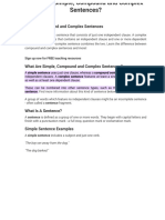 Difference Between Compound & Complex Sentence - Punctuation