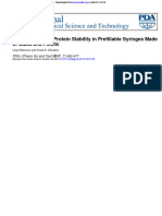 A Comparison of Protein Stability in Prefillable Syringes