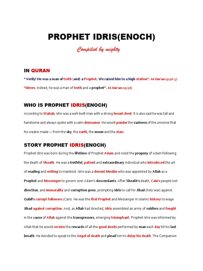04 Prophet Idris PDF