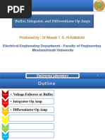 Buffer, Integrator, and Differentiator Op Amps