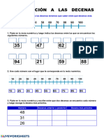 Para Aproximar Un Número A Las Decenas Tenemos Que Saber Entre Qué Decenas Está