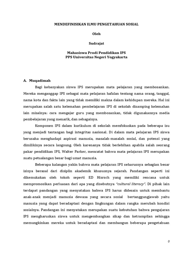 Defining Social Studies PDF