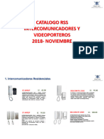 Catalogo Rss Intercomunicadores y Videoporteros Noviembre 2018