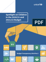 Spotlight On Children in The 2020-21 and 2021-22 Budget