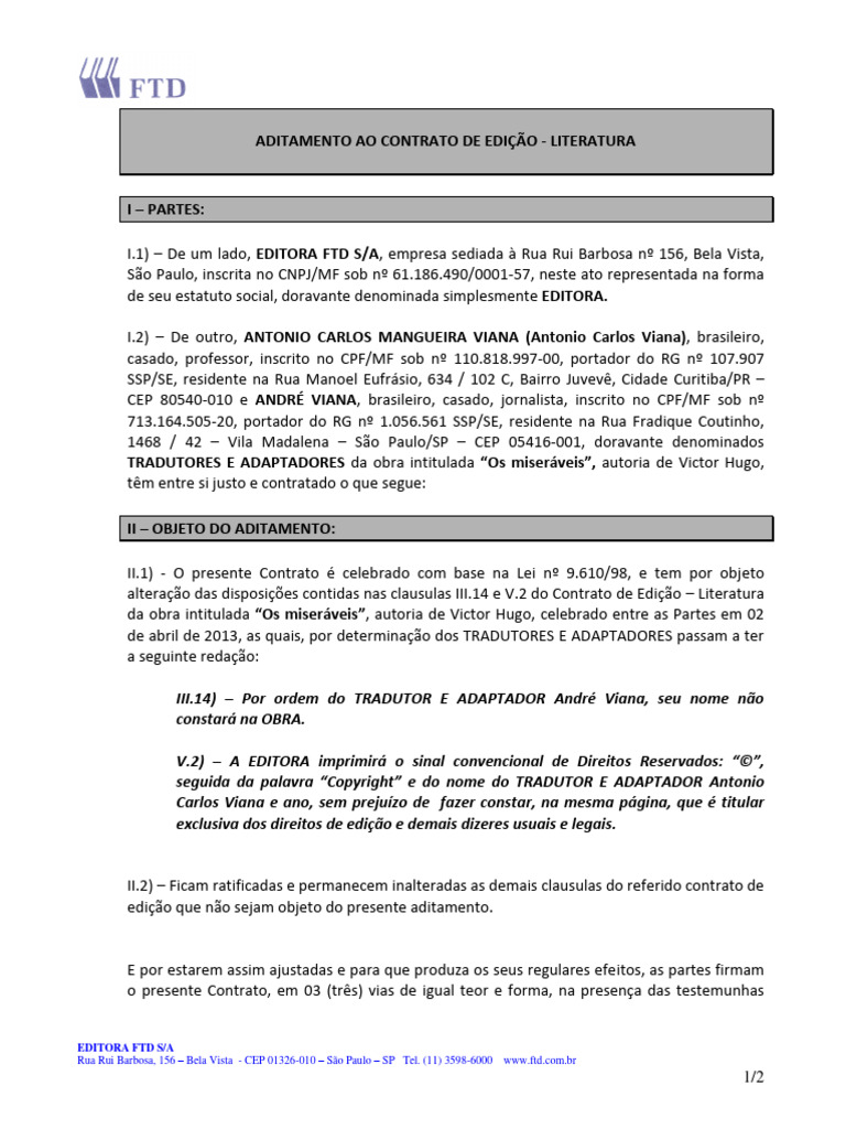 FTD-CT ADIT - Os Miseráveis | PDF
