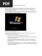 Booting Process of Computer System and Its Types