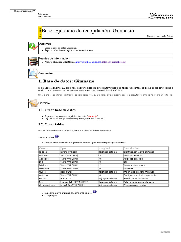 Base de datos libreoffice base pdf bases de datos gesti n de datos