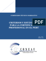 Criterios y estándares para la certificación profesional en el Perú