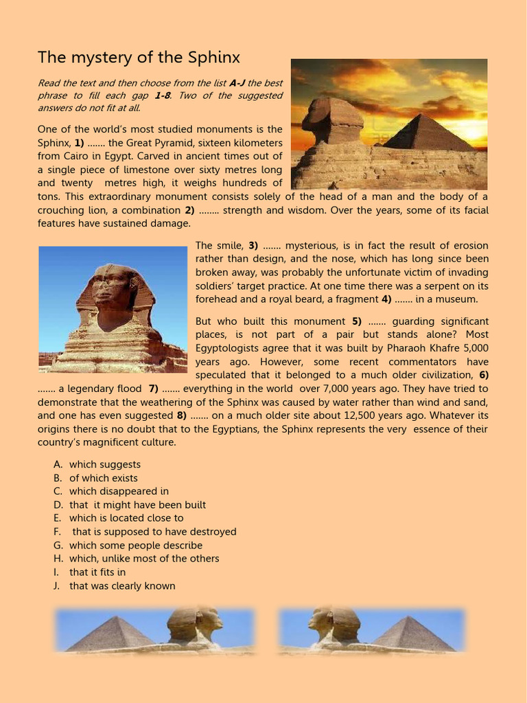 Thre Mystery of The Sphinx 2 7c | PDF
